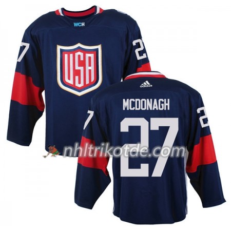 USA Trikot Ryan McDonagh 27 2016 World Cup Blau Premier - Herren